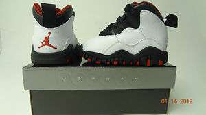   Nike JORDAN 10 RETRO Chicago (TD) Size 3 10 White/Red/Black 310808 100