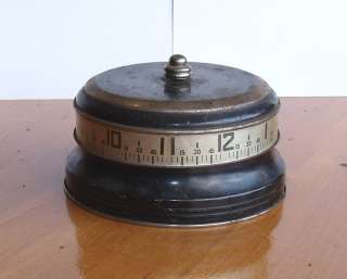 Vintage 1930s Lux Black Tape Measure Clock Antique Old Wind Up  