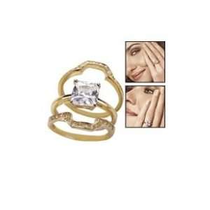  Cushion Cut Pave Ring Set Size 7 By Avon: Beauty