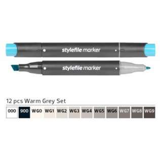 12 Stylefile Graphic Twin Marker Set alcohol based design sketch color 