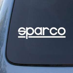  Sparco Racing LOGO   6 WHITE DECAL   Car, Truck, Notebook 