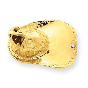  14k Gold 3 D Large Firemans Hat Charm Jewelry