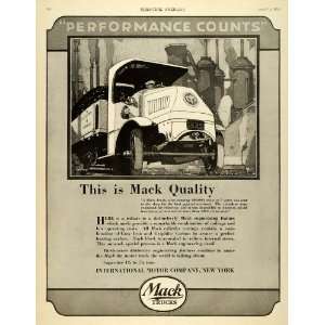   Truck Vintage Mack International Motor Co   Original Print Ad Home