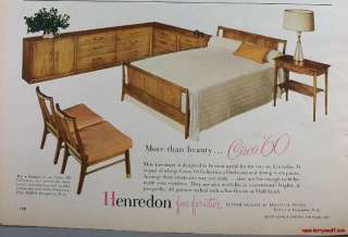 Henredon fine furniture advertisement 1957 print AD  