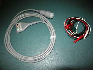 New 5 Lead Hewlett Packard EKG Cable With Snap Leads HP  