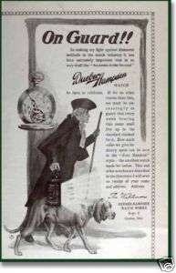 1904 GUARD DOG DUEBEL HAMPDEN POCKET WATCH WORKS AD  