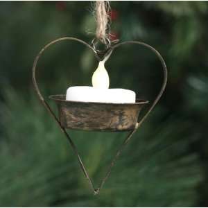   Heart Tea Light Candle Holder   Antique Gold, Set of 6