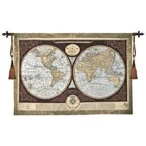  Map of the World 53 Wide Wall Hanging Tapestry