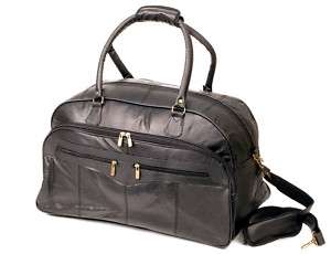 20 INCH SOLID LEATHER CABIN CARRY ON TRAVEL BAG  