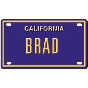  Brad Mini Personalized California License Plate 