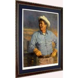  Framed Reagan By Andy Thomas, Signed and Numbered Paper 