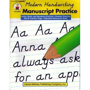    Modern Handwriting Manuscript Practice (9780887245046) Books