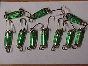 10 NEW ICE FISHING PANFISH JIGS CRAPPIE BLUEGILL PERCH HAWGER SPOON 