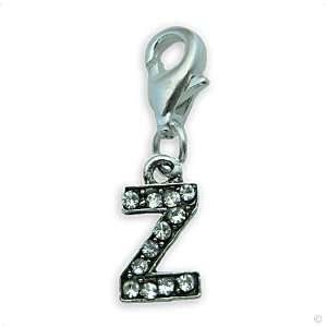  Charms pendant   Letter Z initial marcasite style, bracelet Charm 