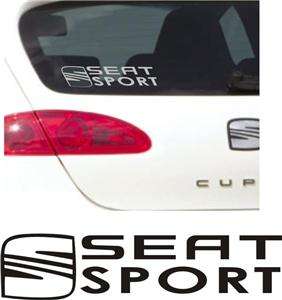 2X SEAT SPORT STICKER DECAL CUPRA IBIZA FR LEON AROSA  