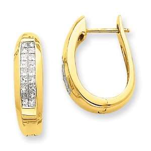  14k Gold AA Quality Completed Fancy Diamond Earrings 