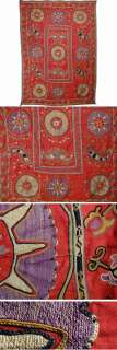   Suzani colorful wall textile Taskent, Middle East, 1940s  
