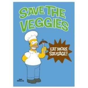  Magnets   The Simpsons   Save The Veggies Toys & Games