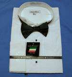 Tuxedo Shirt 18.5 X 34 35 Wing Tip White Conv.Cuff New  