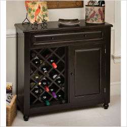 Cape Craftsmen 8PWC011016   Raised Panel Wine Cabinet in Black   Cape 