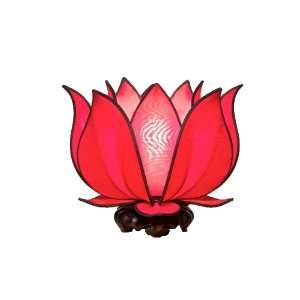  Blooming Lotus Lamp   Red