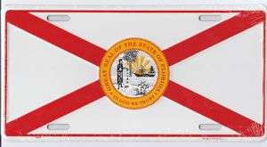 FLORIDA FLAG METAL LICENSE PLATE FL STATE SIGN L217  