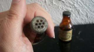 Small Glass Fort Pitt Beer Bottle Shakers Metal Lid  