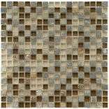   Mini Brixton Stone and Glass Mosaic Tiles (Pack of 10)  