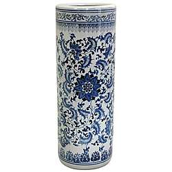   24 inch Blue and White Floral Umbrella Stand (China)  