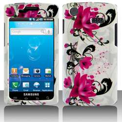 Samsung Captivate Red Flower Snap on Protective Case Cover   