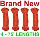red 75 nylon dock line 1 4 twisted boat rope new expedited shipping 