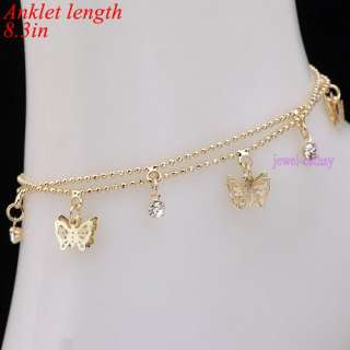 fashion new butterfly cz bead anklet /ankle bracelet