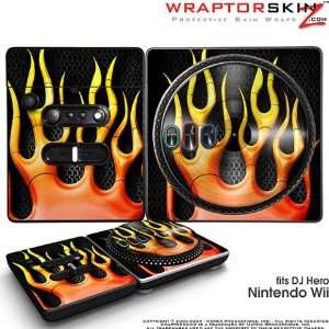 DJ Hero Skin Metal Flames fits Nintendo Wii DJ Heros (DJ HERO 