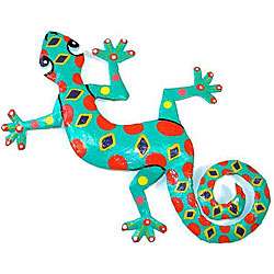   Oil Drum Painted Spotted Gecko Wall Art (Haiti)  
