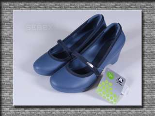 NWT Womans Crocs Casey Wedges Heels Blue Size 8 Bijou Blue Brand New 