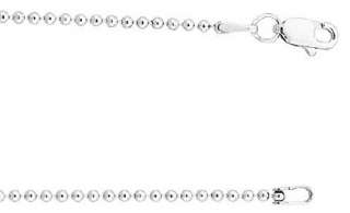   Silver 1.5MM Ball 18 Inches Ball Chain Necklace With Lobster Clasp