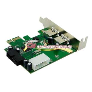   card & 2 PORT and 20pin Female w/ Low Profile Half height bracket