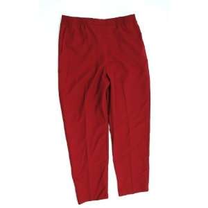  NEW ALFRED DUNNER WOMENS PANTS PROPORTIONED MEDIUM RED 12P 