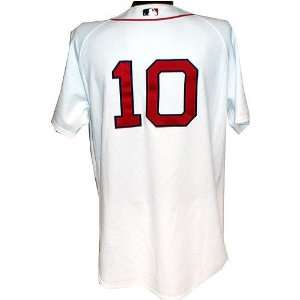 Coco Crisp #10 2008 Red Sox End of Season Game Used Home White Jersey 