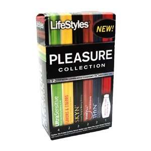   Pleasure Collection   12 Premium Lubricated Condoms + 1 Massage Oil