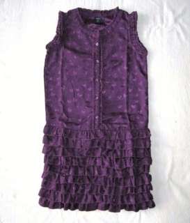NWT Gap Covent Garden Butterfly Ruffle Dress 6 7 8 10 Purple Plum S M 