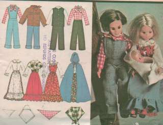 OOP McCalls 11 1/2 Barbie/Ken Doll Clothes + Pattern  