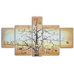 Hand painted Eternity Tree Canvas Art Set  Overstock