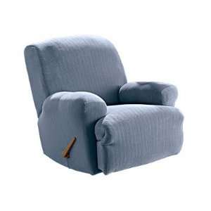Sure Fit Stretch Stripe Recliner Slipcover, Blue:  Home 