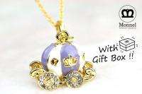 This is the Cute Purple & White Style Princess Pumpkin Carriage Charm 