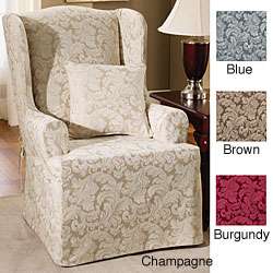 Scroll Wing Chair Slipcover  