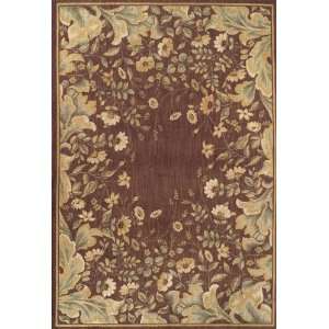    Large Modern Area Rugs Floral Border 8x11 Brown Furniture & Decor