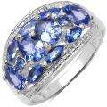 Sterling Silver Tanzanite Cluster Ring (1 4/5ct TGW)