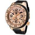 Swiss Legend Mens Neptune Rose Gold Dial Black Silicone Watch MSRP 