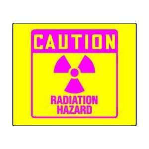 Caution Radiation Sign,7 X 12in,pink/yel   ZING:  